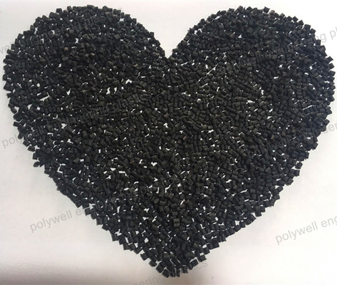 Black Glass Filled Nylon 66 Granules Round Shaped High Softening Point
